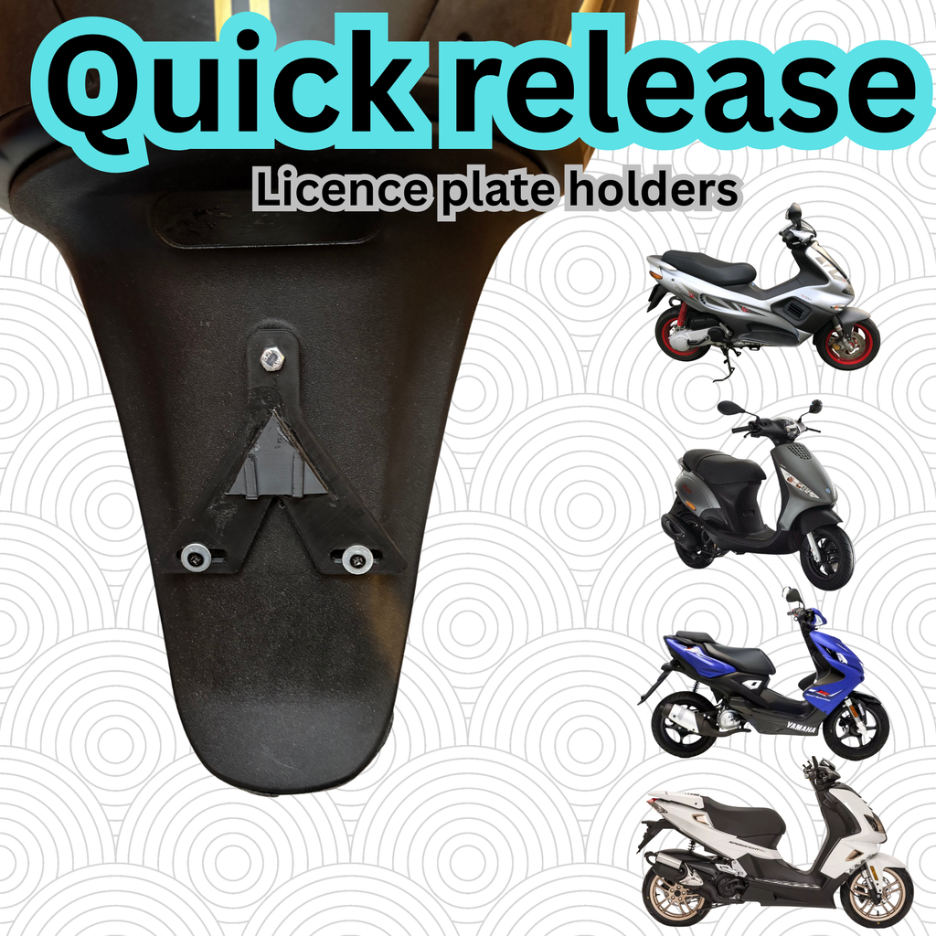 Quick Release EU Motorcycle License Plate Holder - Universal