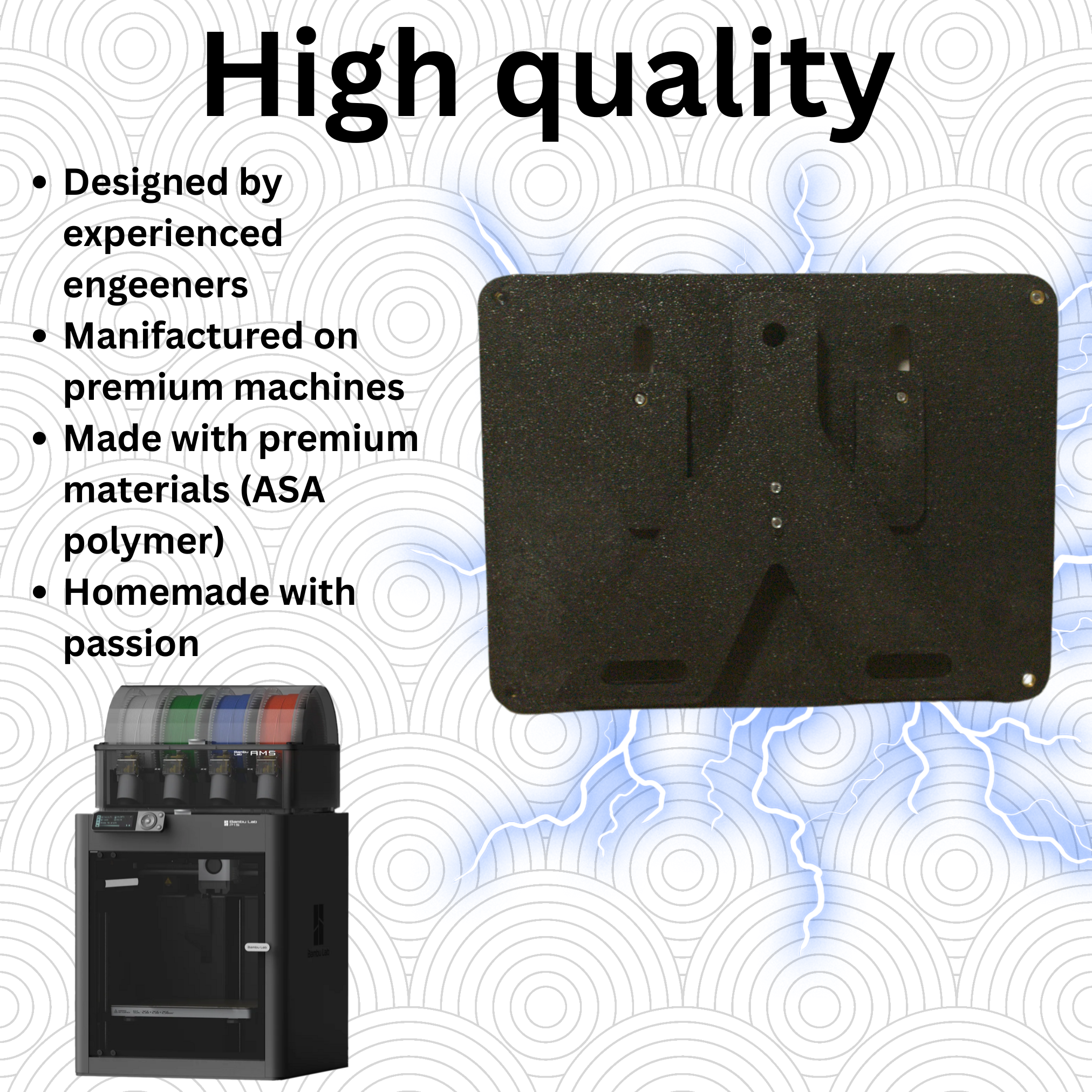 Quick Release EU Motorcycle License Plate Holder - Universal