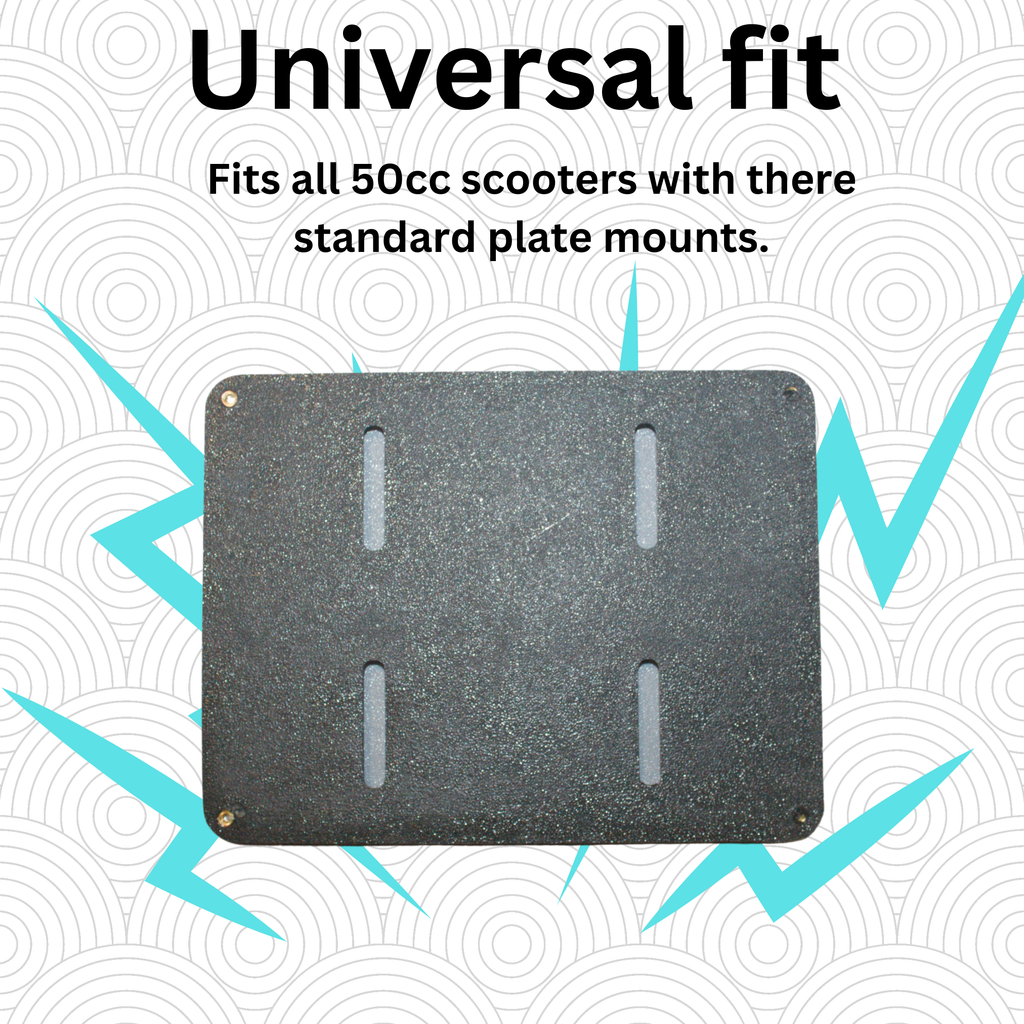 Personalised plate frame EU for 50cc (Red and black plates)