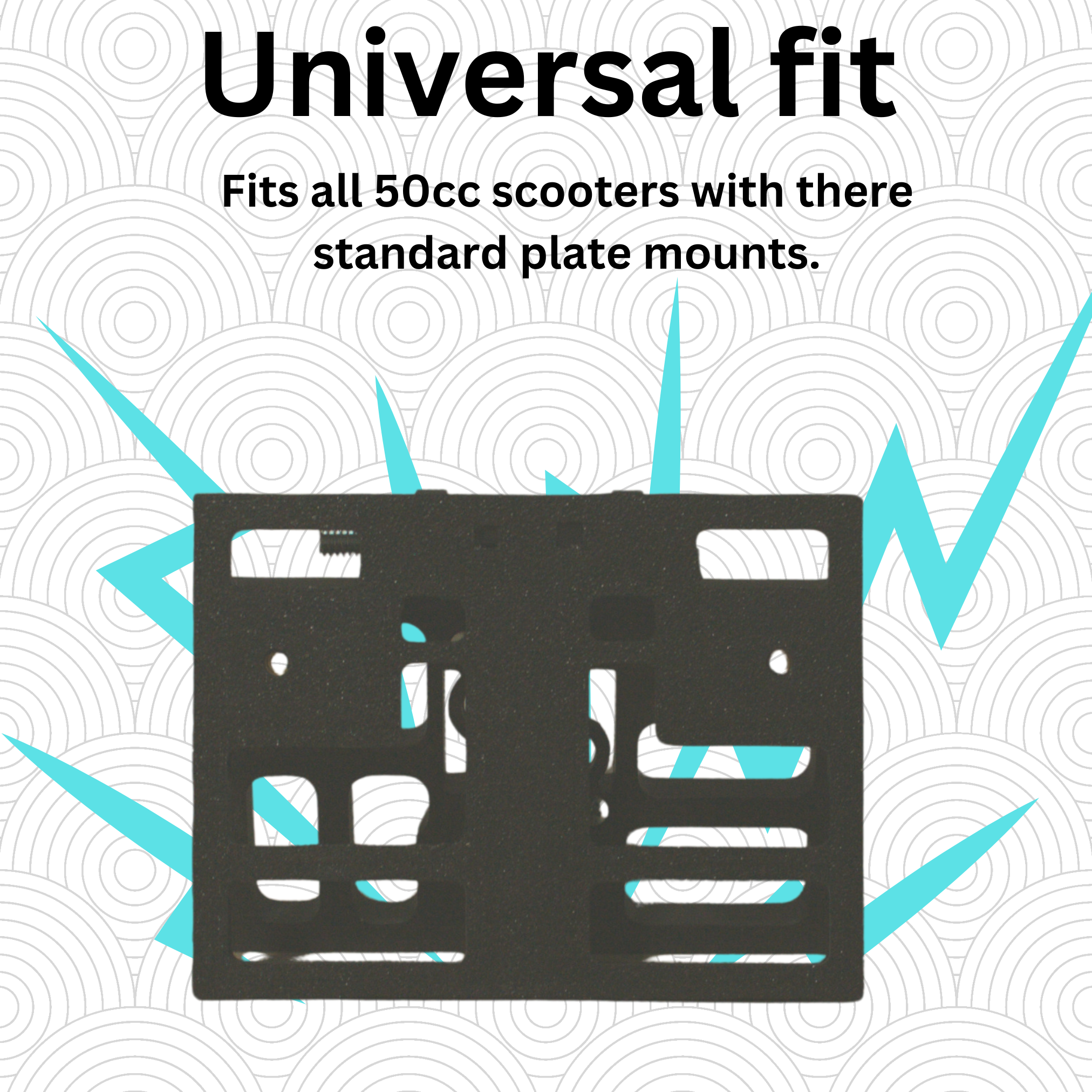 Fold Plate Flip Plate – Downward Folding Motorcycle License Plate Bracket | Fits 50cc Bikes & Plate Frames