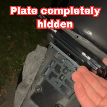 FoldMoto Flip Plate – Upward Folding Motorcycle License Plate Bracket | Fits 50cc Bikes & Plate Frames